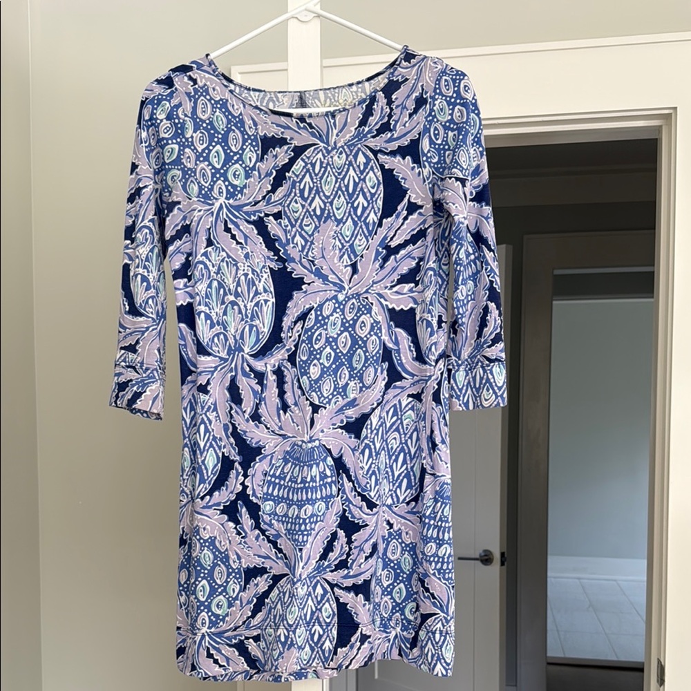 Lily Pulitzer 3/4 sleeve crewneck mini dress size xs